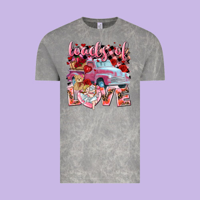 Loads Of Love Valentines Day Truck Vintage Tee Designed By Nancycooperartshop