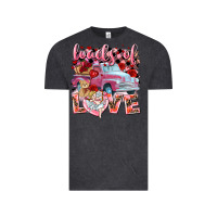Vintage Black loads of love valentines day truck Vintage Tee - NancyCooperArtShop