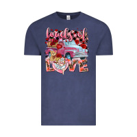 Vintage Denim loads of love valentines day truck Vintage Tee - NancyCooperArtShop