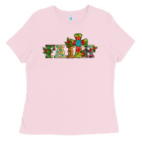 Bubblegum Pink christmas cross faith Ladies Tee - RanaPortraitStore