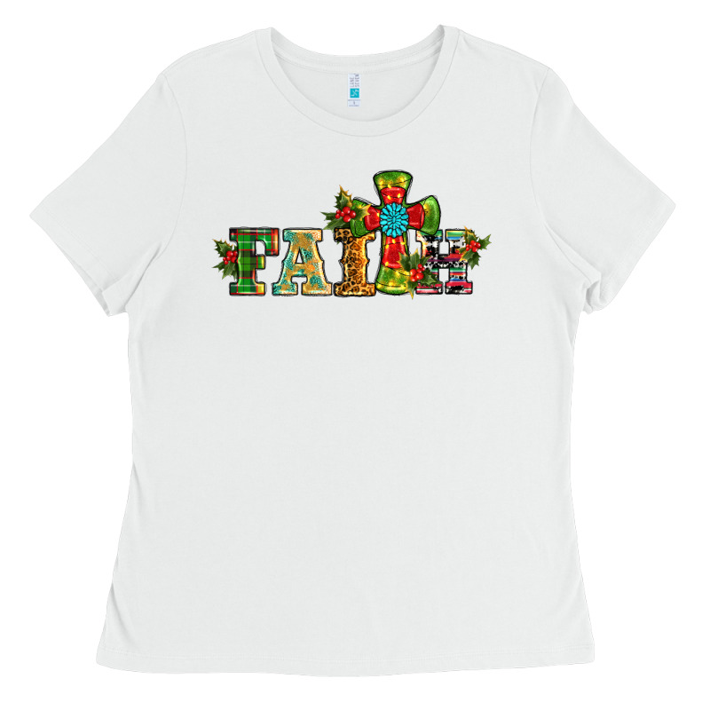 Christmas Cross Faith Ladies Tee by RanaPortraitStore | Teevron