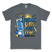 Charcoal Heather down syndrome jesus fills my cup Classic Tee - MaliasSmallBusiness