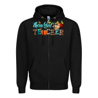 Black thankful teacher Zipper Hoodie - BundleAndBundleShop
