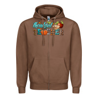 Chestnut thankful teacher Zipper Hoodie - BundleAndBundleShop