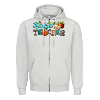 Dove Grey thankful teacher Zipper Hoodie - BundleAndBundleShop