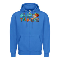 True Royal thankful teacher Zipper Hoodie - BundleAndBundleShop