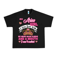 Black As A Aries Girl I Was Born With My Heart On My Sleeve And A Mouth Urban Heavy Tee - Jasminsmagicworld