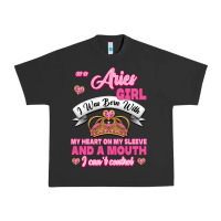 Pigment Black As A Aries Girl I Was Born With My Heart On My Sleeve And A Mouth Urban Heavy Tee - Jasminsmagicworld