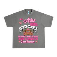Tornado As A Aries Girl I Was Born With My Heart On My Sleeve And A Mouth Urban Heavy Tee - Jasminsmagicworld