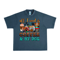 Midnight Navy all i need is coffee and my dog Urban Heavy Tee - AdoDesignShop