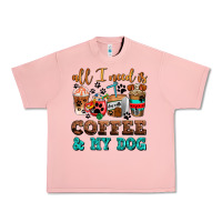 Salmon all i need is coffee and my dog Urban Heavy Tee - AdoDesignShop