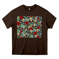 Chocolate Brown sugar skulls roses tumbler 3 Heavy Core Tee - CTS Tumbler Store