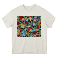 Cream sugar skulls roses tumbler 3 Heavy Core Tee - CTS Tumbler Store
