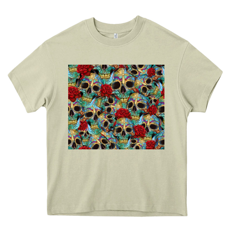Sugar Skulls Roses Tumbler 3 Heavy Core Tee by CTS Tumbler Store | Teevron