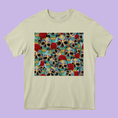 Sugar Skulls Roses Tumbler 3 Heavy Core Tee Designed By Cts Tumbler Store