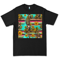 Sunflowers Donkey Seamless Pattern Premium Tee | Teevron