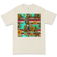 Bone sunflowers donkey seamless pattern Premium Tee - HRA Design Shop