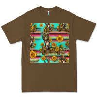 Cacao sunflowers donkey seamless pattern Premium Tee - HRA Design Shop