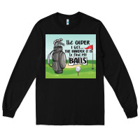 Black funny golf Long Sleeve Tee - MaliasSmallBusiness