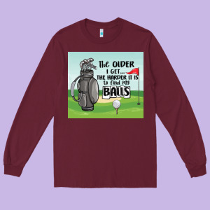 Funny Golf Long Sleeve Tee Designed By Maliassmallbusiness