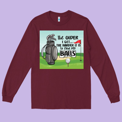 Funny Golf Long Sleeve Tee Designed By Maliassmallbusiness