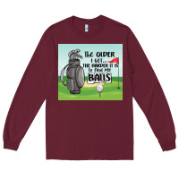 Burgundy funny golf Long Sleeve Tee - MaliasSmallBusiness