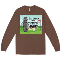 Chestnut funny golf Long Sleeve Tee - MaliasSmallBusiness