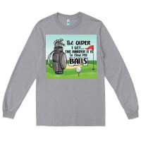 Heather Grey funny golf Long Sleeve Tee - MaliasSmallBusiness