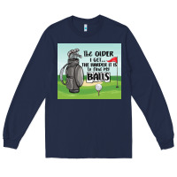 Navy funny golf Long Sleeve Tee - MaliasSmallBusiness