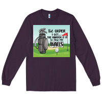 Plum funny golf Long Sleeve Tee - MaliasSmallBusiness