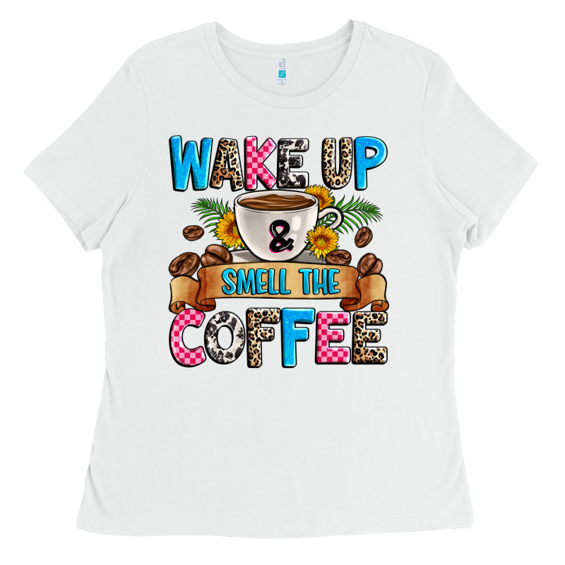 Wake Up And Smell The Coffee Ladies Tee by Zillion Design Studio | Teevron