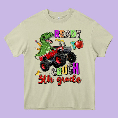 Ready To Crush 3th Grade Heavy Core Tee Designed By Zillion Design Studio