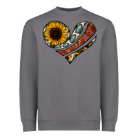 Storm western sunflower cowhide  heart Heavyweight Sweatshirt - Jasminsmagicworld