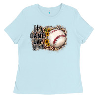 Baby Blue it's game day y'all baseball Ladies Tee - JahusDesignShop