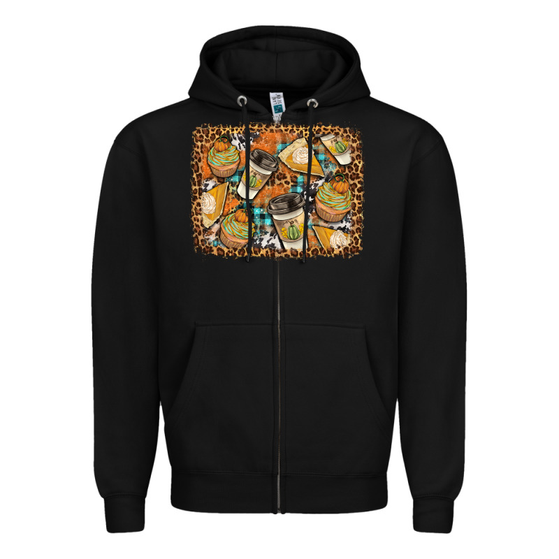 Autumn Distressed Background Zipper Hoodie by BundleAndBundleShop | Teevron