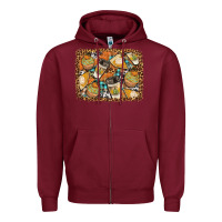 Burgundy autumn distressed background Zipper Hoodie - BundleAndBundleShop