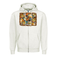 Oatmeal Heather autumn distressed background Zipper Hoodie - BundleAndBundleShop