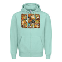 Seafoam autumn distressed background Zipper Hoodie - BundleAndBundleShop