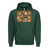 Sports Green autumn distressed background Zipper Hoodie - BundleAndBundleShop