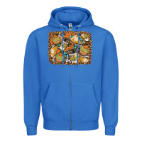 True Royal autumn distressed background Zipper Hoodie - BundleAndBundleShop
