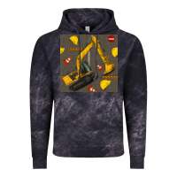 Cloud Black excavator seamless pattern Vintage Hoodie - BundleAndBundleShop
