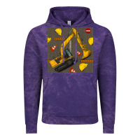 Cloud Purple excavator seamless pattern Vintage Hoodie - BundleAndBundleShop