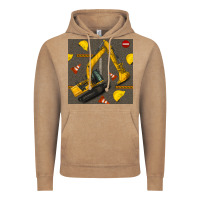 Excavator Seamless Pattern Vintage Hoodie | Teevron