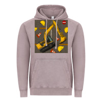 Vintage Zinc excavator seamless pattern Vintage Hoodie - BundleAndBundleShop