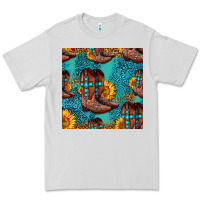 Dove Grey western boots seamless pattern Premium Tee - HRA Design Shop