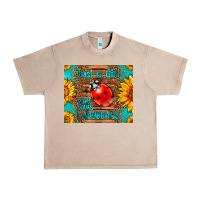 French Oak just a girl who loves ladybugs Urban Heavy Tee - LillyAllenDesigns