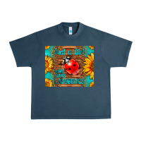 Midnight Navy just a girl who loves ladybugs Urban Heavy Tee - LillyAllenDesigns