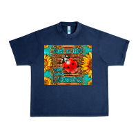 Navy just a girl who loves ladybugs Urban Heavy Tee - LillyAllenDesigns