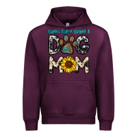 Mauve Wine kinda busy being a dog mom Urban Hoodie - OliviaCreatesArt