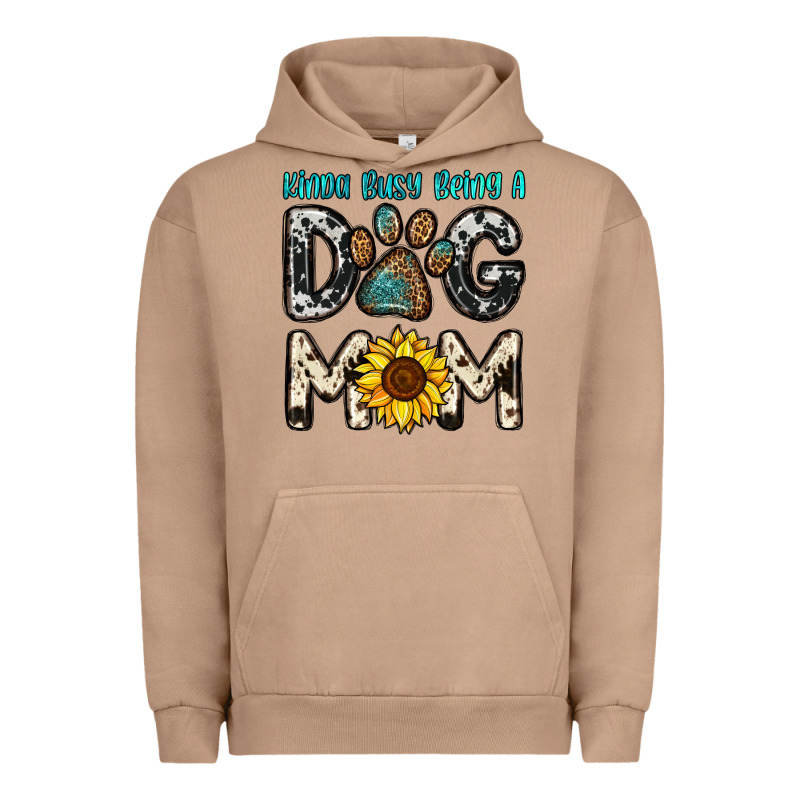 Kinda Busy Being A Dog Mom Urban Hoodie by OliviaCreatesArt | Teevron